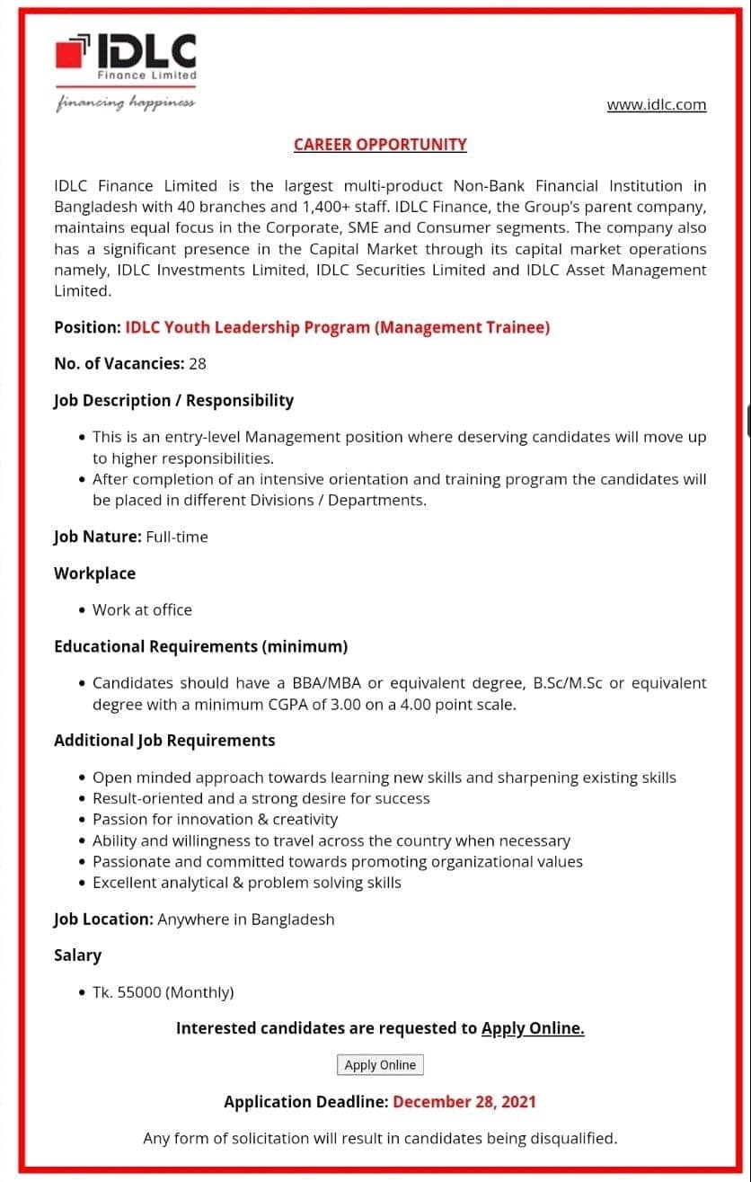 IDLC Youth Leadership Program