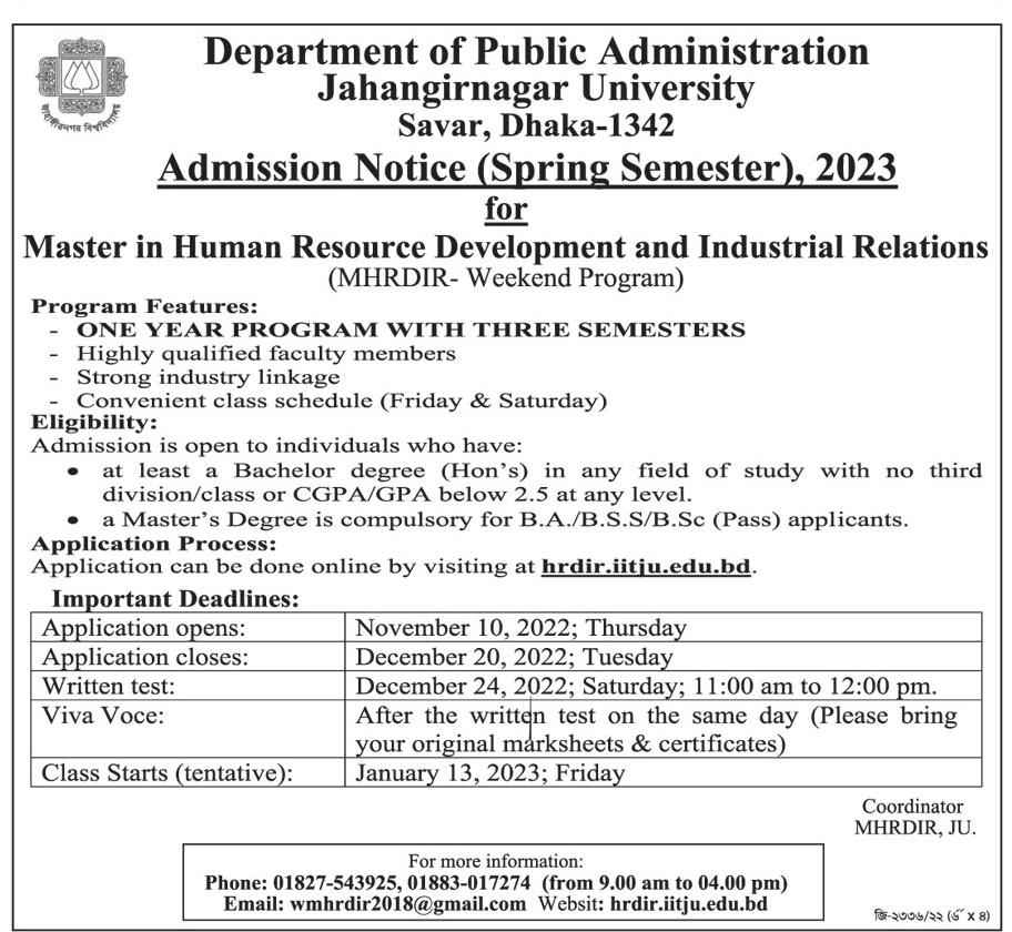 Masters in HRM in Bangladesh