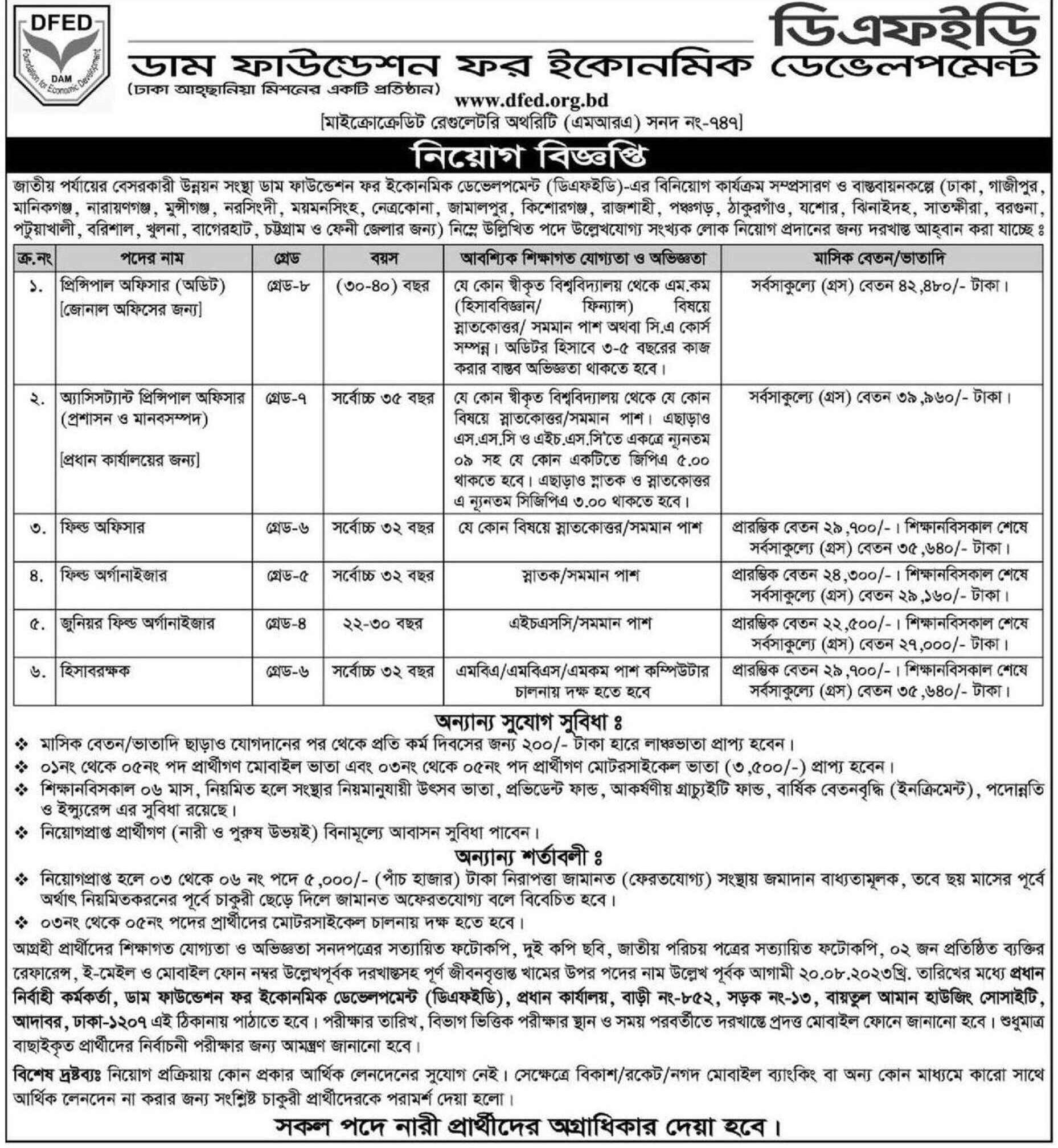 DAM Foundation Job Circular