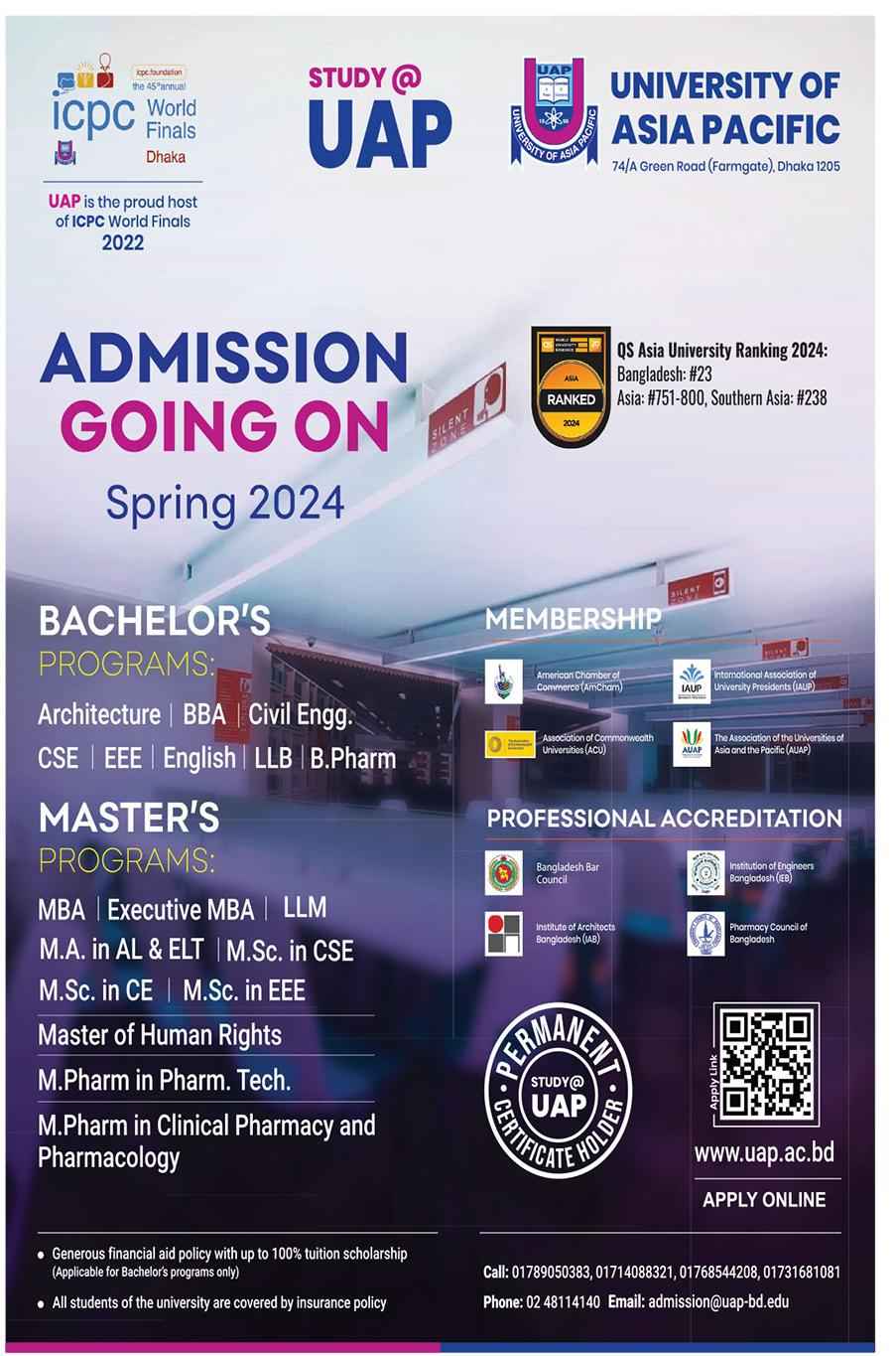 UAP Admission| University of Asia Pacific Admission