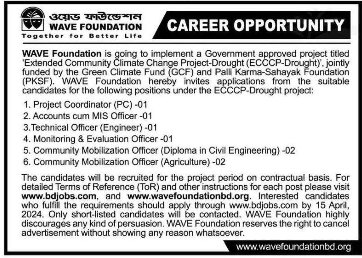 Wave Foundation Job Circular