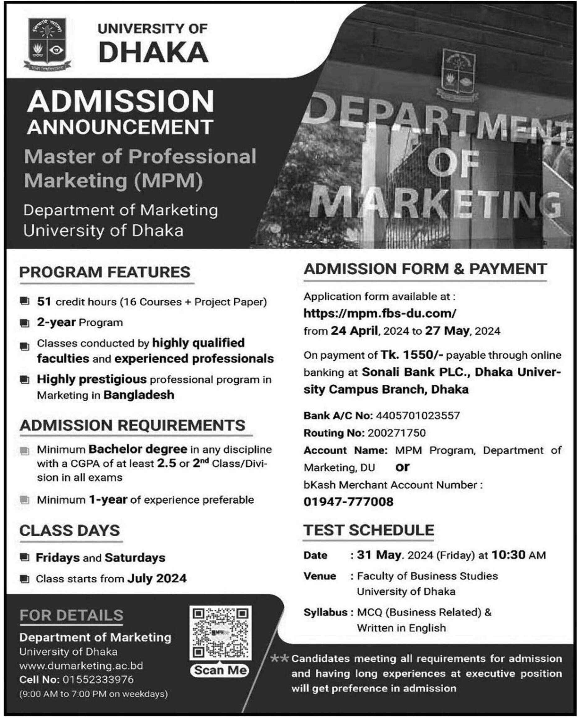 Master of Professional Marketing (MPM) | Master of Marketing 