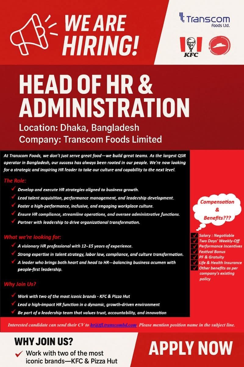 Human Resources Jobs in Bangladesh