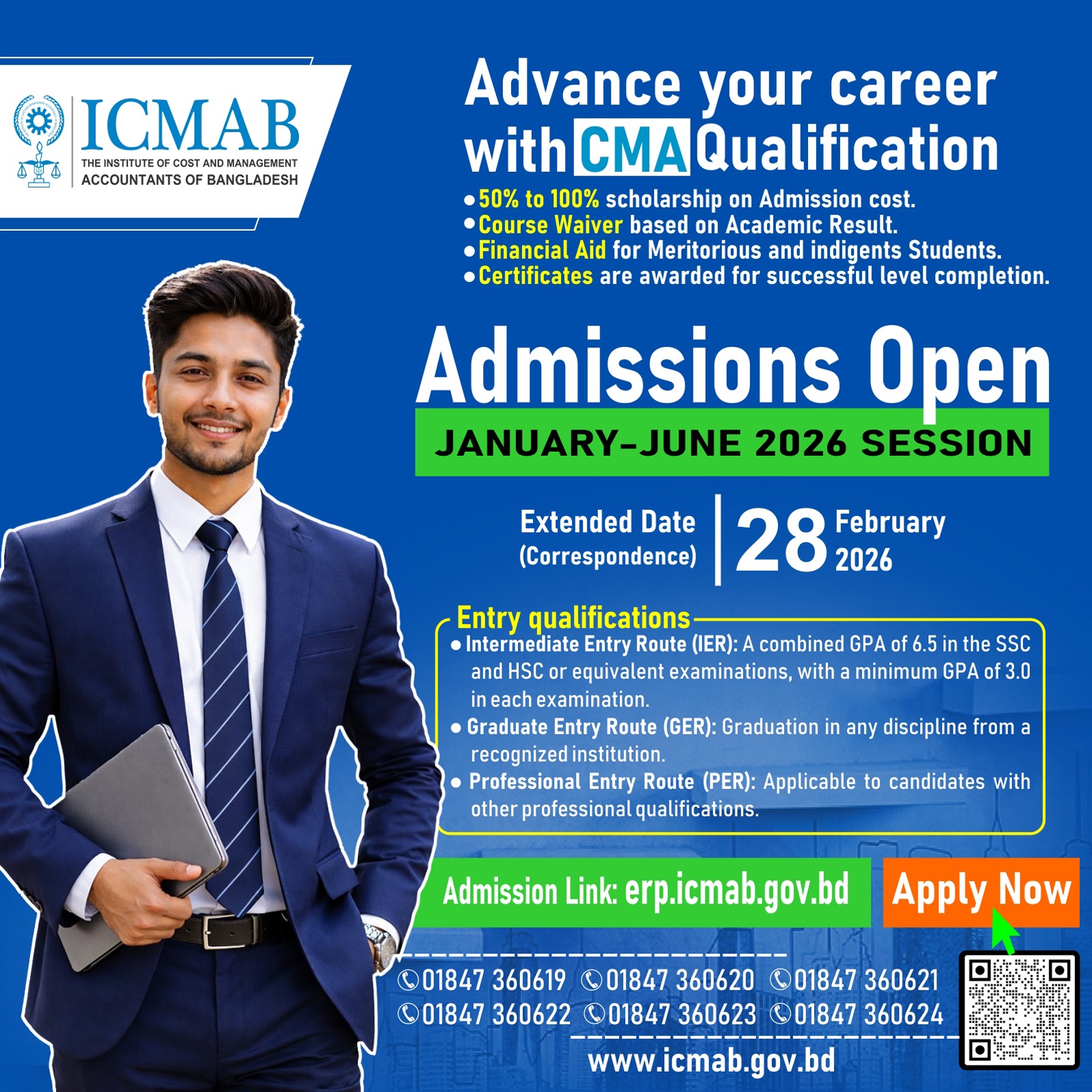 Admission in Cost and Management Accountant Program