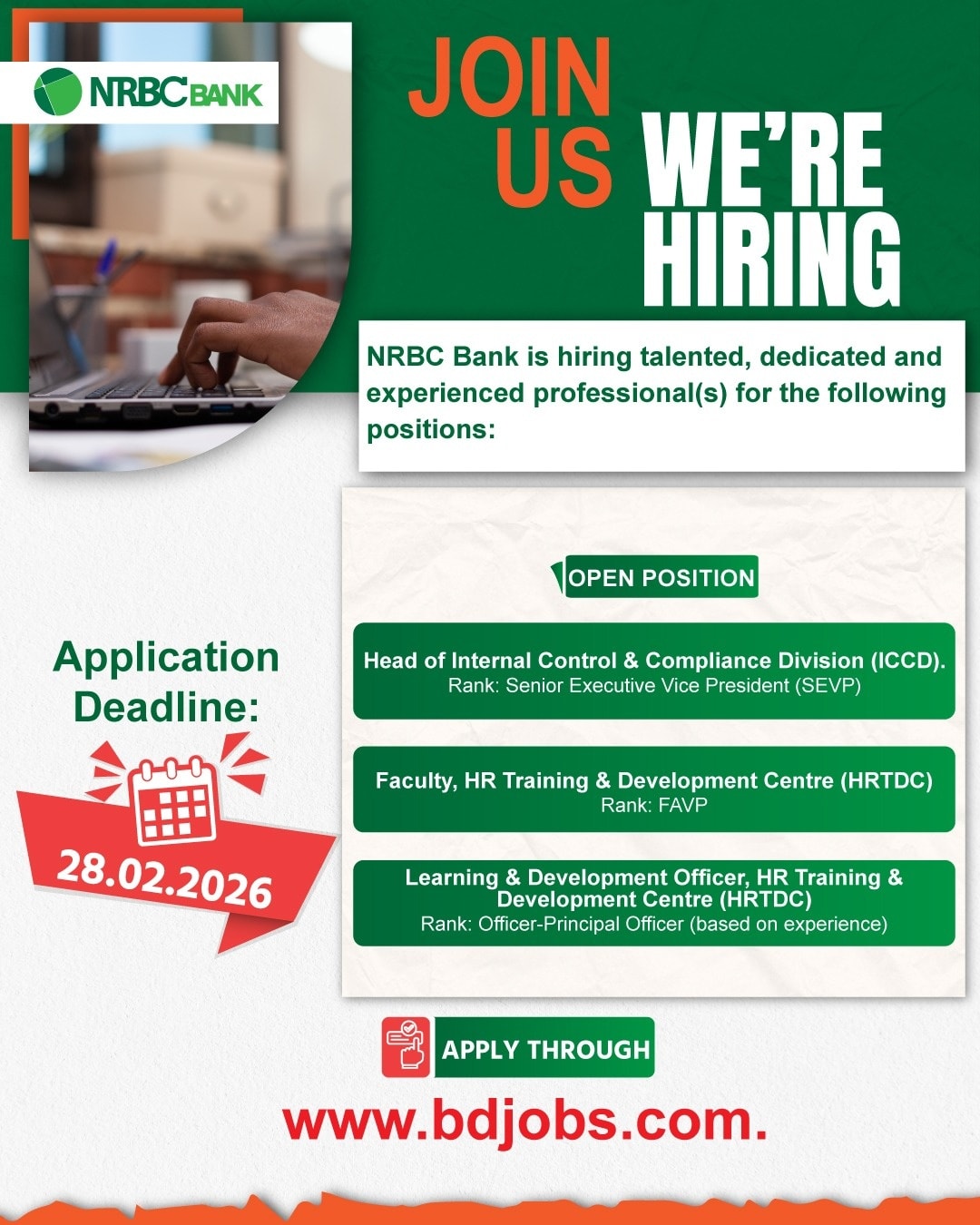 Bank Job in Bangladesh in NRBC Bank