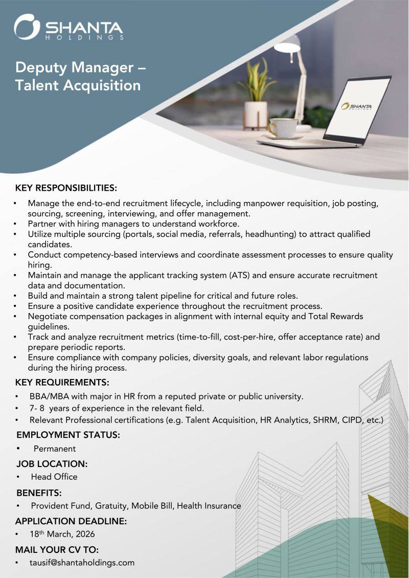 Human Resources Jobs in Bangladesh