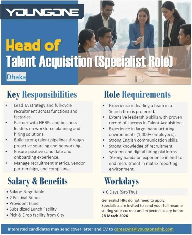 Human Resources Jobs in Bangladesh