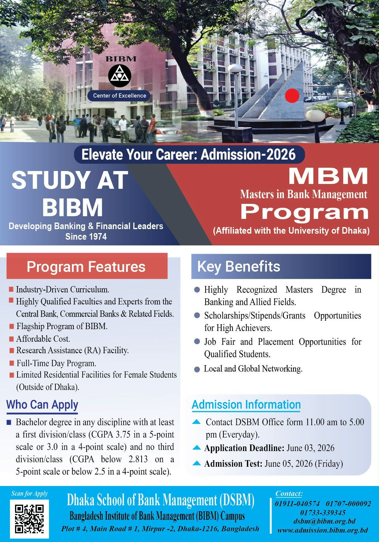 MBM Admission under BIBM Admission Circular